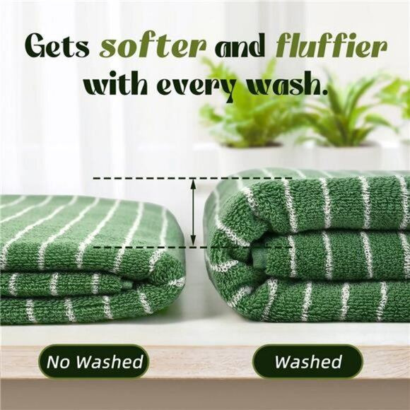 Quick Dry Cotton Bath Towels Set of 2 Soft Large Spa Shower Pool Travel Towels - Picture 6 of 8